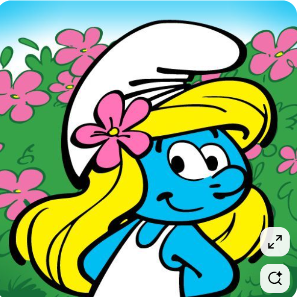 Cartoon Cake - Smurfette Theme